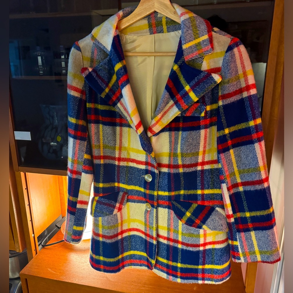 Vintage plaid autumnal jacket - very cute very profesh